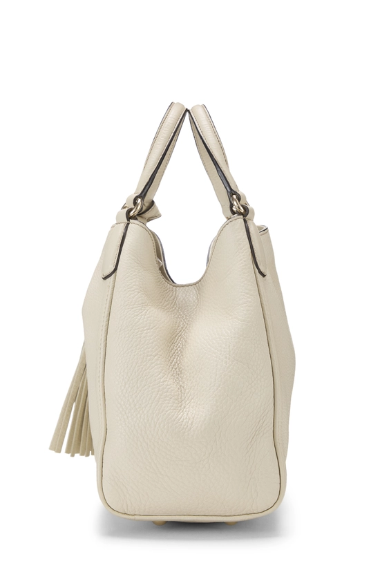 White Leather Soho Convertible Shoulder Bag Small, , large image number 2