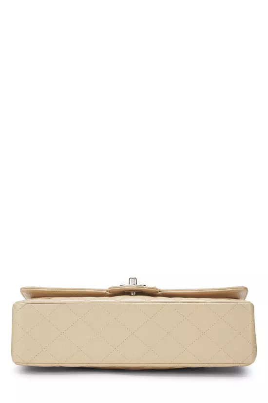 Beige Quilted Caviar Classic Double Flap Medium, , large image number 4