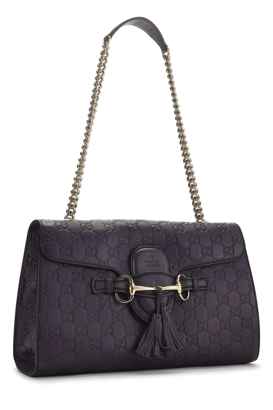 Purple Guccissima Leather Emily Chain Shoulder Bag, , large image number 1