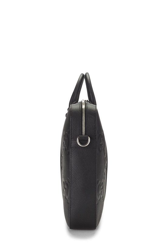 Black Jumbo GG Leather Briefcase, , large image number 2