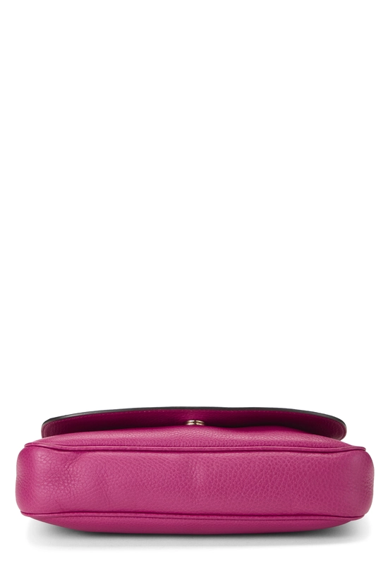 Pink Grained Leather Soho Flap Crossbody, , large image number 4