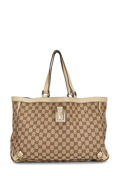 Gucci Original GG Canvas D-Ring Abbey Tote Large
