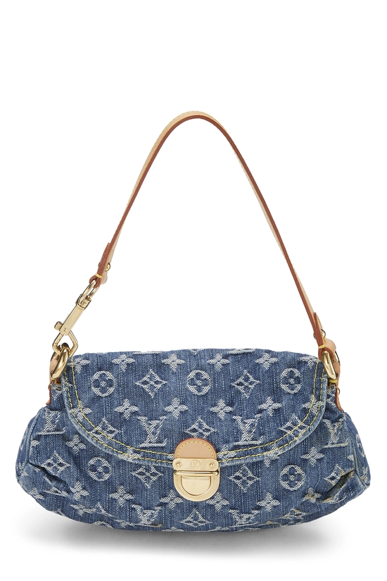 Blue Monogram Denim Pleaty Mini, , large image number 0