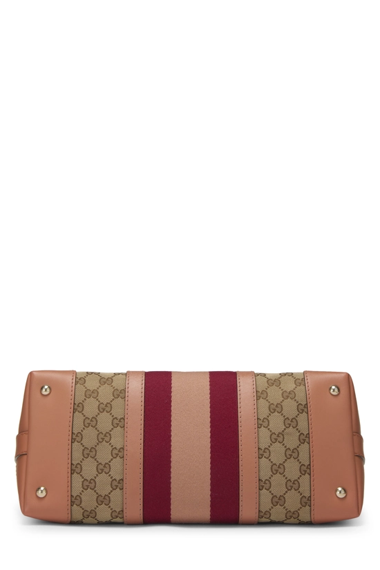 Pink GG Canvas Vintage Web Convertible Tote, , large image number 4