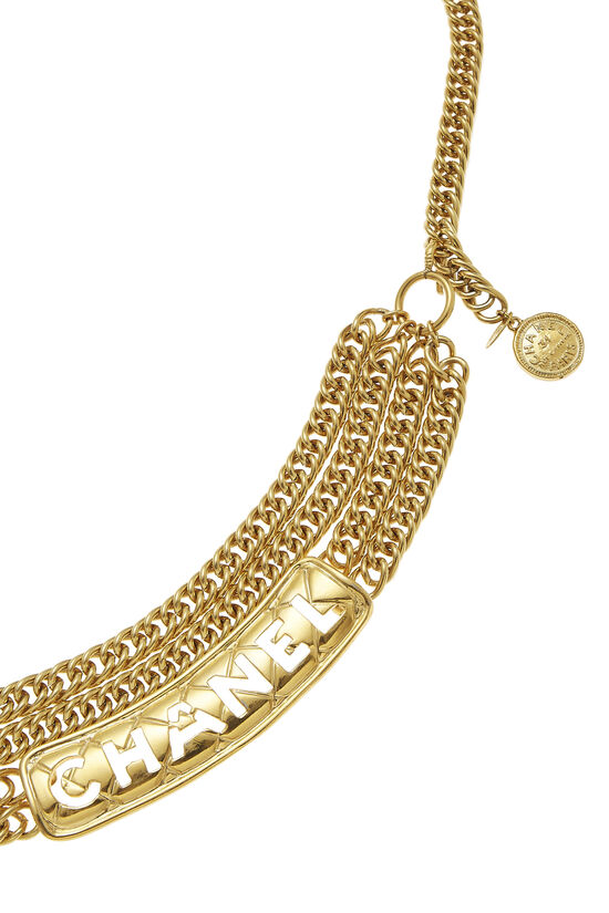 Chanel Gold Byzantine CC Coin Chain Belt