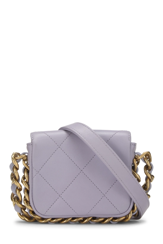 Purple Calfskin Frame Chain Flap Bag Mini, , large image number 3
