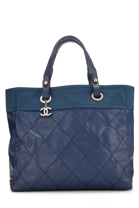Navy Quilted Paris Biarritz Tote, , large image number 0