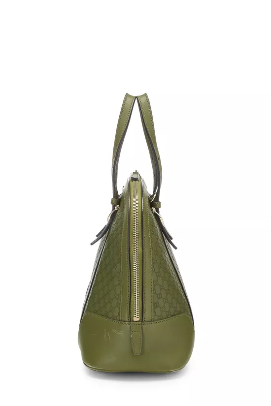 Green Microguccissima Leather Nice Dome Handbang, , large image number 2