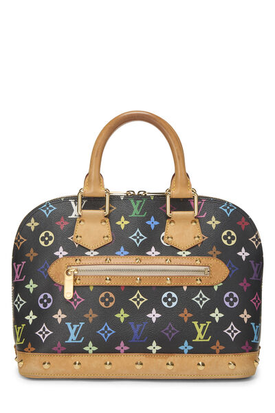 Takashi Murakami x Louis Vuitton Black Monogram Multicolore Alma PM