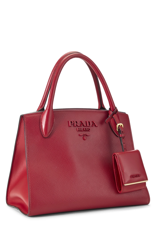Red Saffiano Monochrome Tote Small, , large image number 1