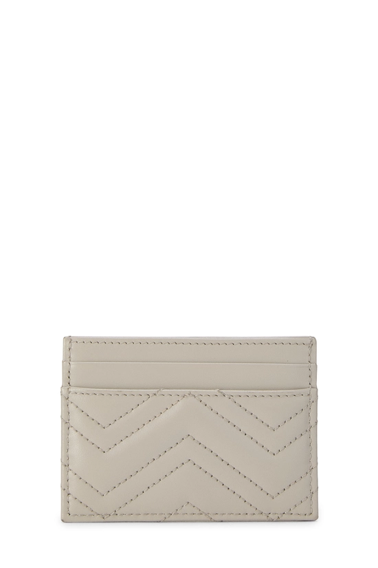 Beige Leather GG Marmont Card Case, , large image number 2