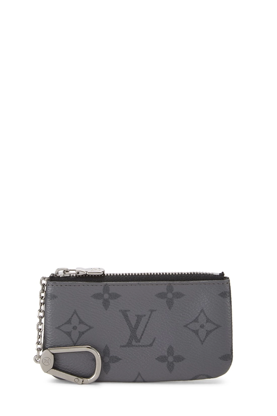 Black Monogram Eclipse Reverse Canvas Pochette Clefs, , large image number 0