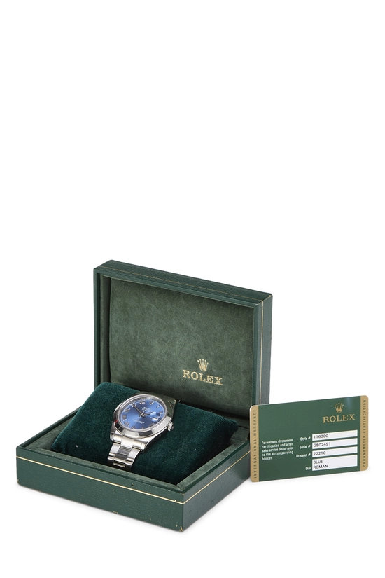 Blue Dial Stainless Steel Roman Datejust 126300 40mm, , large image number 1