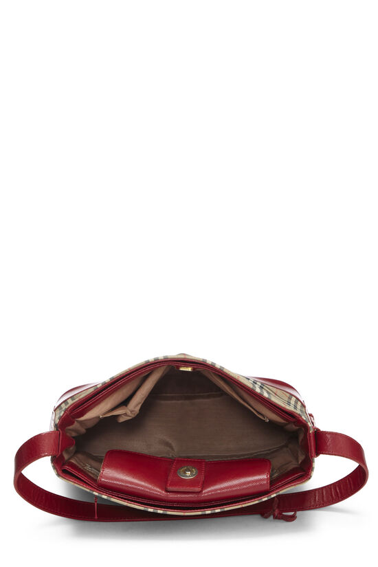 Red Haymarket Check Canvas Shoulder Bag Small, , large image number 7