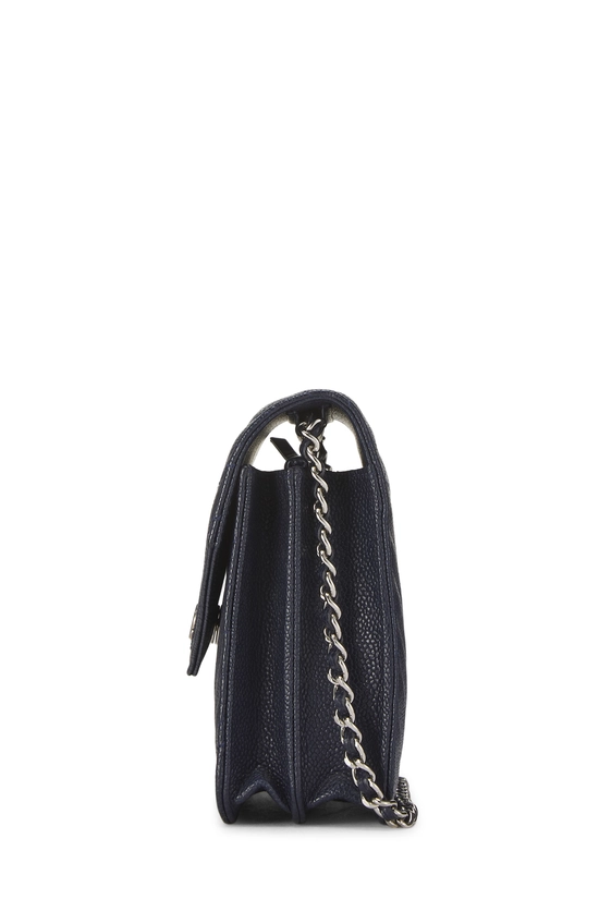 Navy Caviar Chevron Envelope Wallet on Chain (WOC), , large image number 2