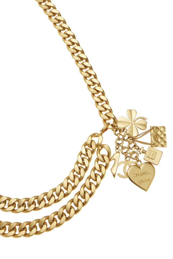 Gold Lucky Charms Chain Belt, , large image number 1