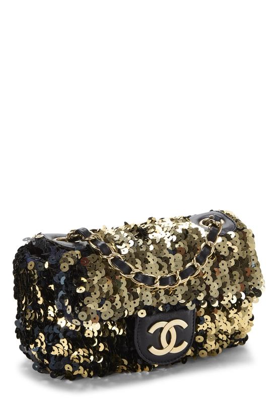 Gold Sequin Half Flap Mini, , large image number 1
