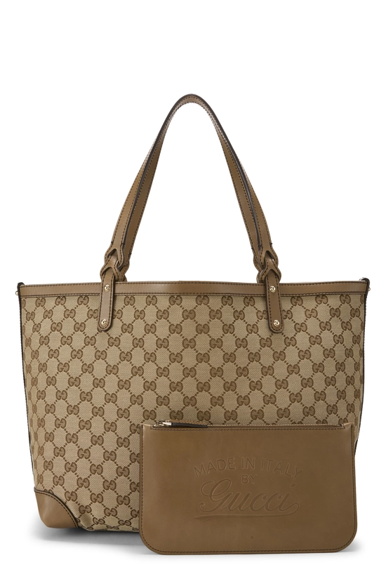 Brown Original GG Canvas Craft Tote Large, , large image number 3