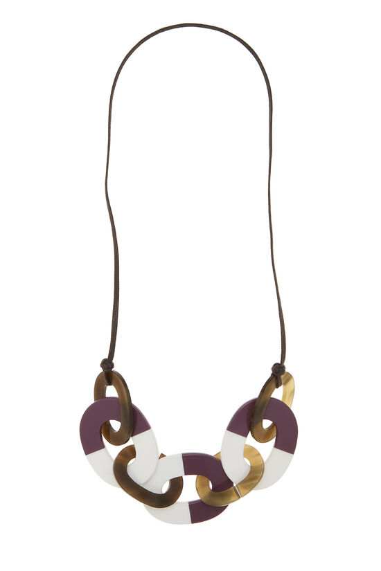 Multicolor Buffalo Horn Karamba Necklace, , large image number 0