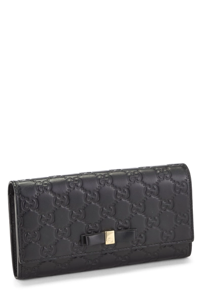 Black Guccissima Continental Bow Wallet, , large