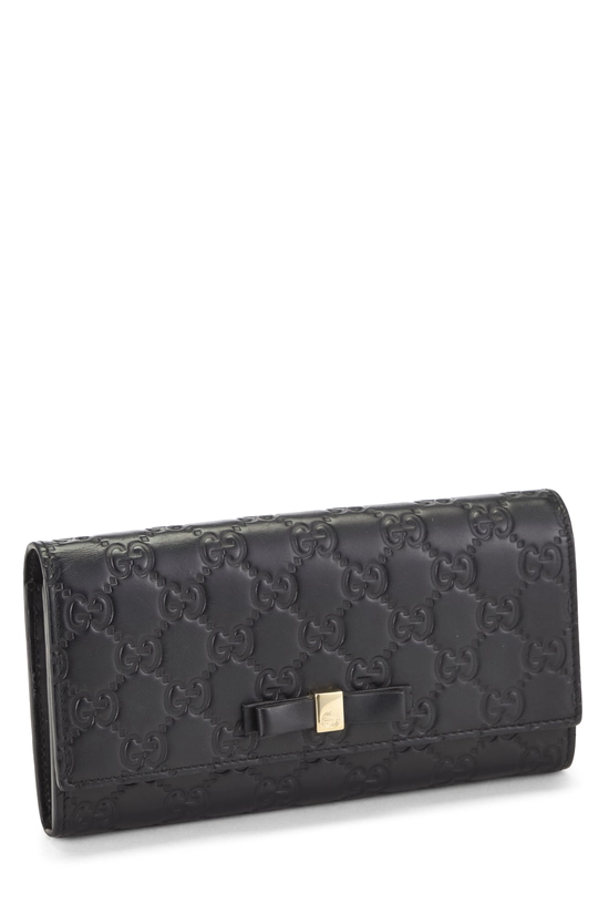 Black Guccissima Continental Bow Wallet, , large image number 1