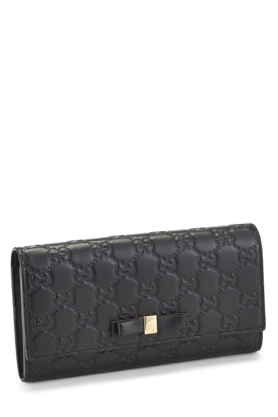 Black Guccissima Continental Bow Wallet, , large image number 1