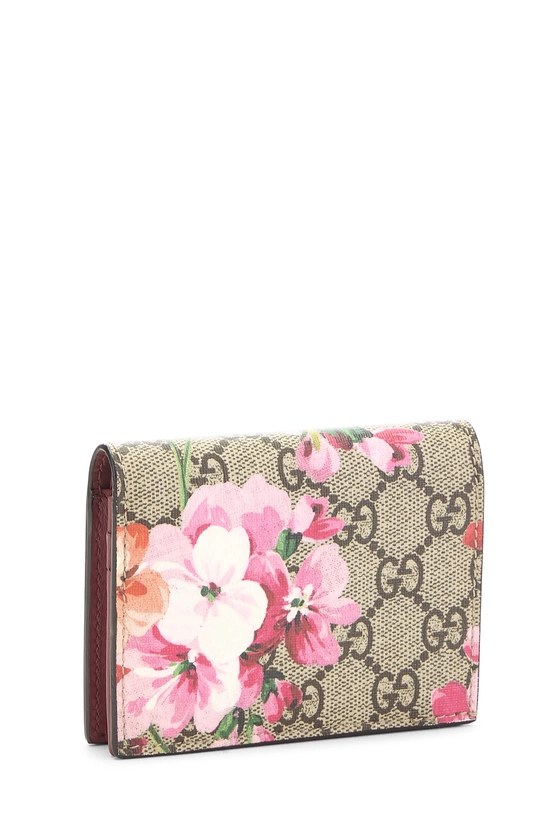 Pink Original GG Supreme Canvas Compact Blooms Wallet, , large image number 1
