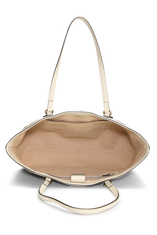 White GG Supreme Canvas Ophidia Tote Medium, , large image number 5