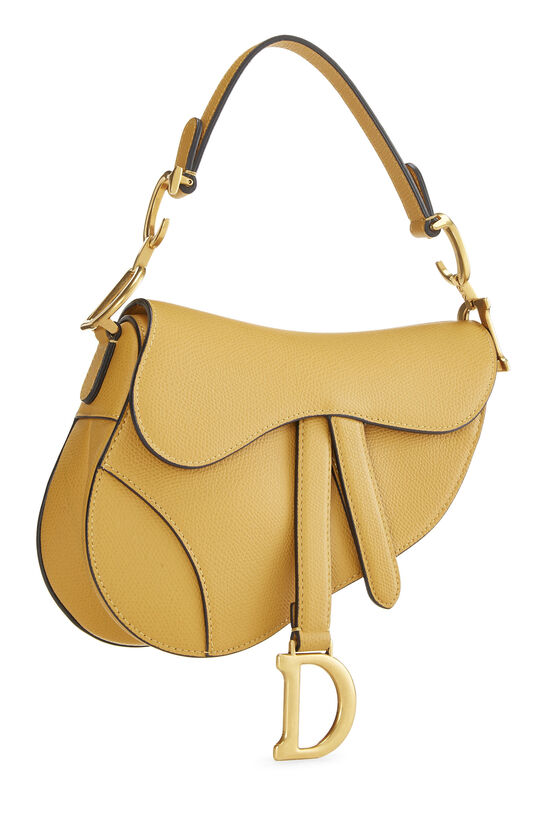 Yellow Leather Saddle Bag Mini, , large image number 1