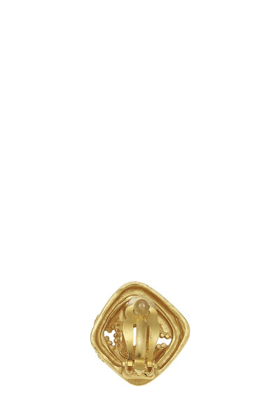 Gold 'CC' Filigree Earrings, , large