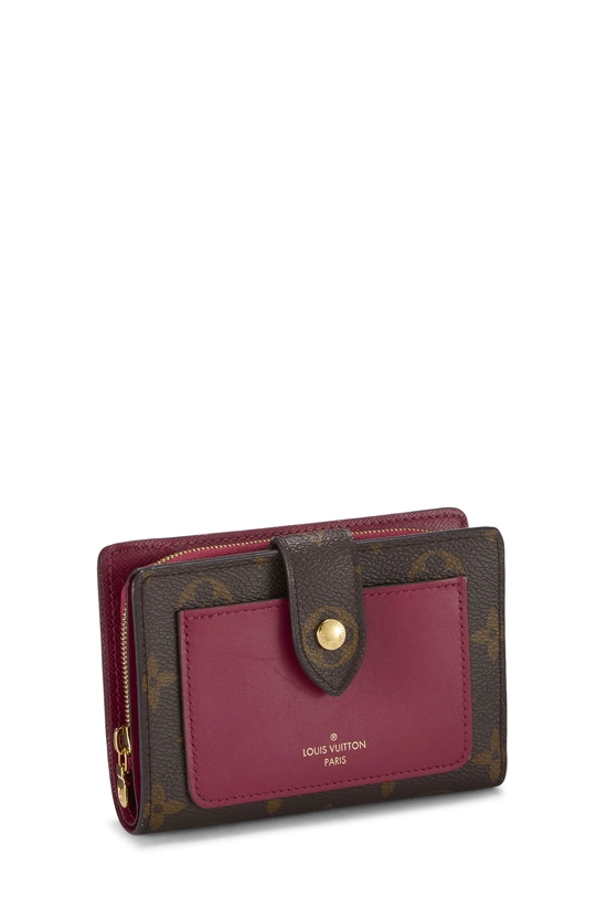 Burgundy Monogram Canvas Juliette Wallet, , large image number 1