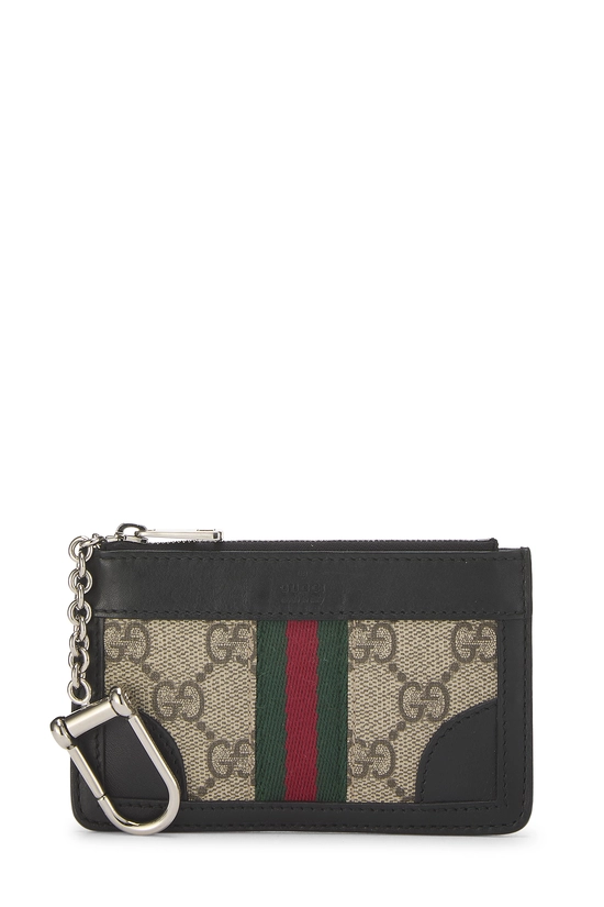 Black GG Supreme Canvas Coin Purse, , large image number 0