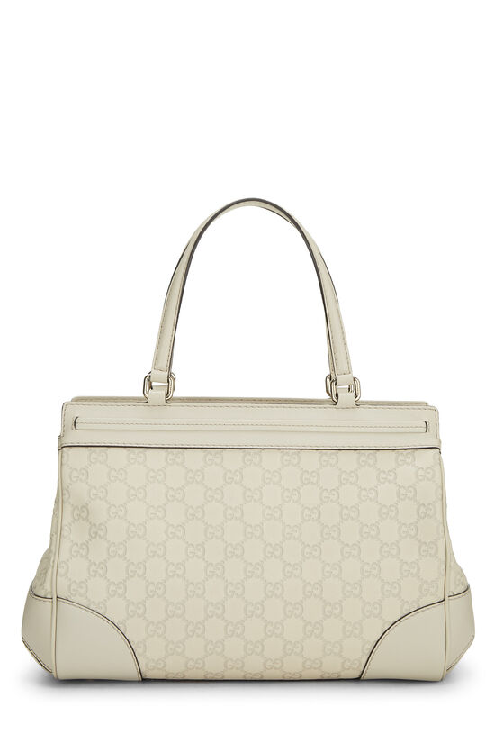 White Guccissima Mayfair Double Tote, , large image number 3