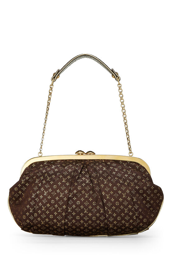 Louis Vuitton Limited Edition Brown Monogram Satin Aumoniere 