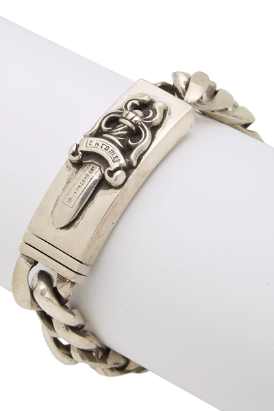 Sterling Silver Dagger ID Bracelet