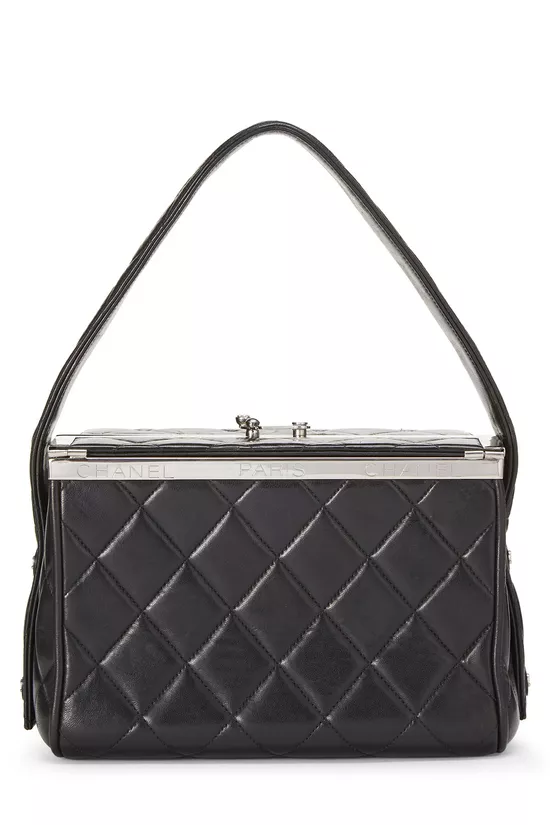 Black Quilted Lambskin Box Vanity Small, , large image number 0