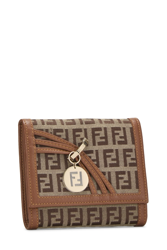 Brown Zucchino Canvas Compact Wallet, , large image number 1