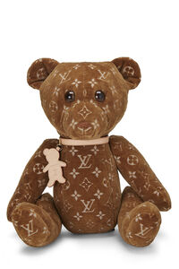 LOUIS VUITTON Velvet Calfskin Monogram DouDou Teddy Bear Natural 1131289