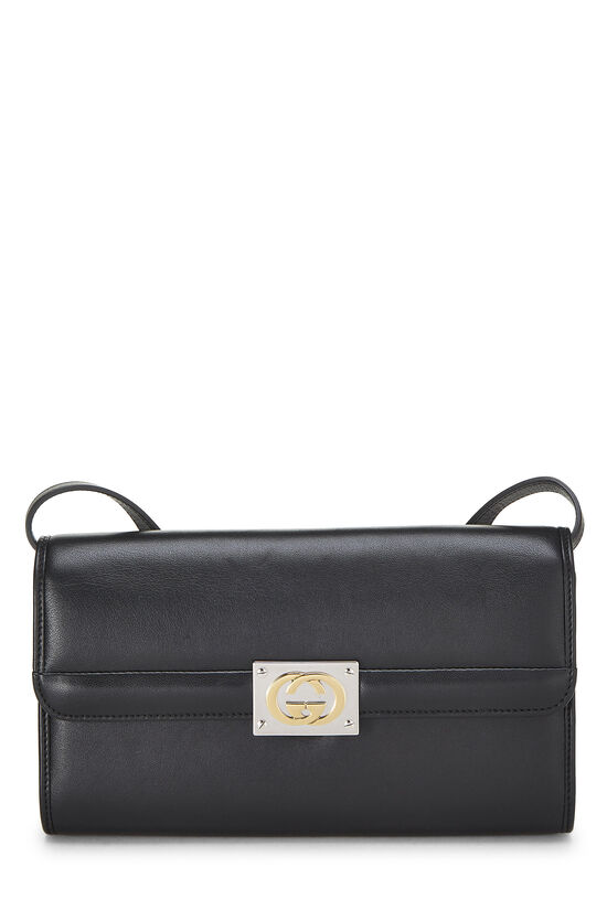 Black Leather Matisse Convertible Clutch, , large image number 0