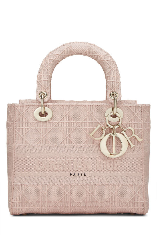 Christian Dior Pink Cannage Canvas Lady D-Lite Medium Q9B1YV0EP7000