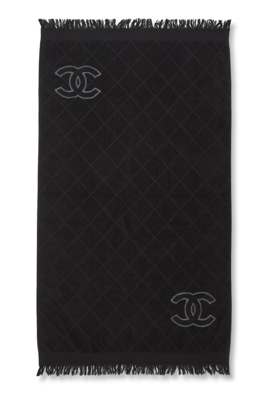 Black Terry Cloth 'CC' Beach Set, , large image number 6