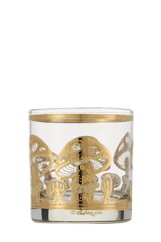 Multicolor 22k Gilded Mushroom Motif Glassware Set of 4, , large image number 2