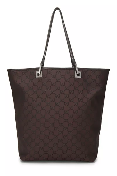 Brown GG Nylon Tote