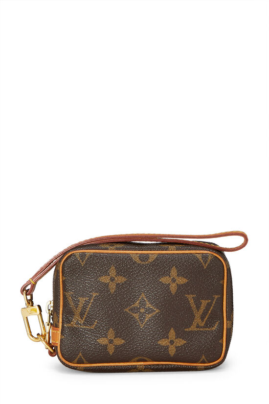 Authentic Louis Vuitton monogram canvas pouch wristlet mini bag