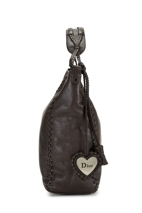 Brown Leather Ethnic Hobo Bag, , large image number 2