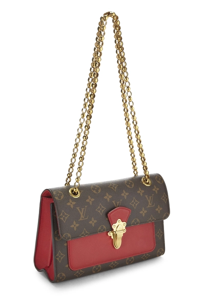 Red Monogram Canvas Victoire, , large