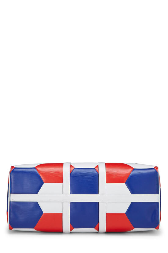 Red and White Calfskin Limited Edition Fifa World Cup Hexagonal Bandouliere  Keepall 50 Silver Hardware, 2018, Fashion Through Time, 2021