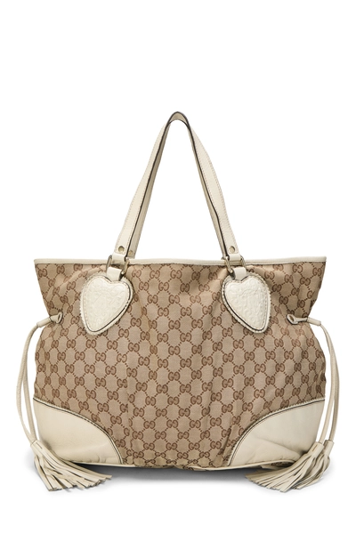 Gucci White Original GG Canvas Tribeca Tote Large — photo 1