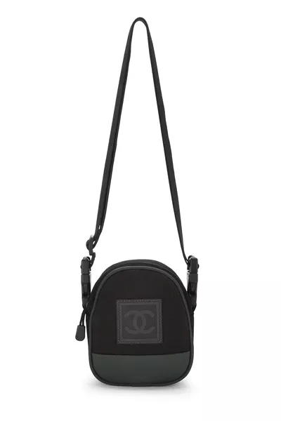 Chanel Green Canvas Sportline Crossbody Small