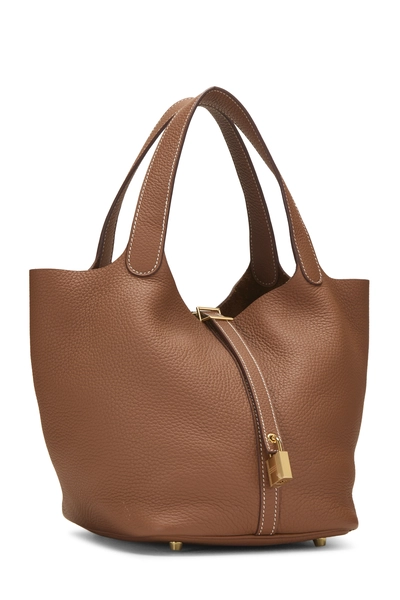 Gold Clemence Picotin Lock 22, , large